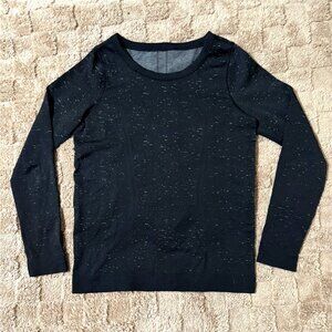 NWOT Lululemon Swiftly Tech Long Sleeve Breeze Shirt Running Top Black White 6